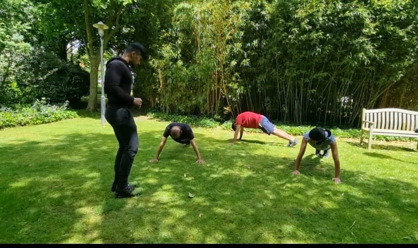 Rohit coaching a training session